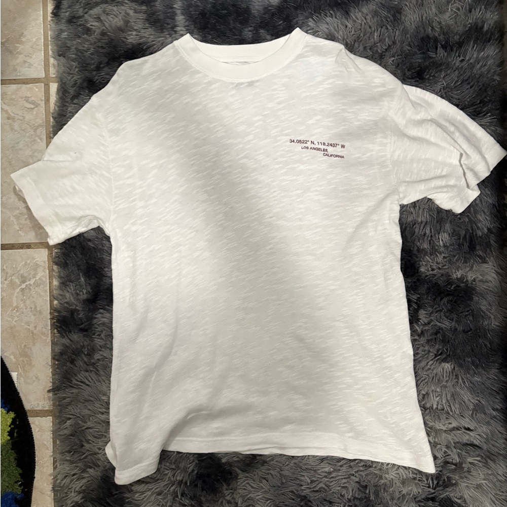 PacSun White Tee with Black Label